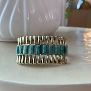 Lucky Brand Gold and Turquoise Bracelet